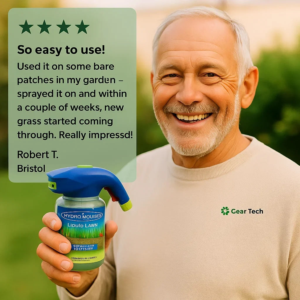 Liquid Lawn Hydro Mousse Spray On Grass Seed | Easy Application for Patchy Lawns & High-Traffic Areas