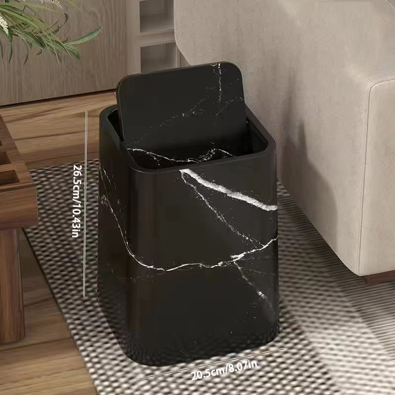 Marble Bin | Elegant Swivel Lid