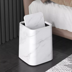 Marble Bin | Elegant Swivel Lid