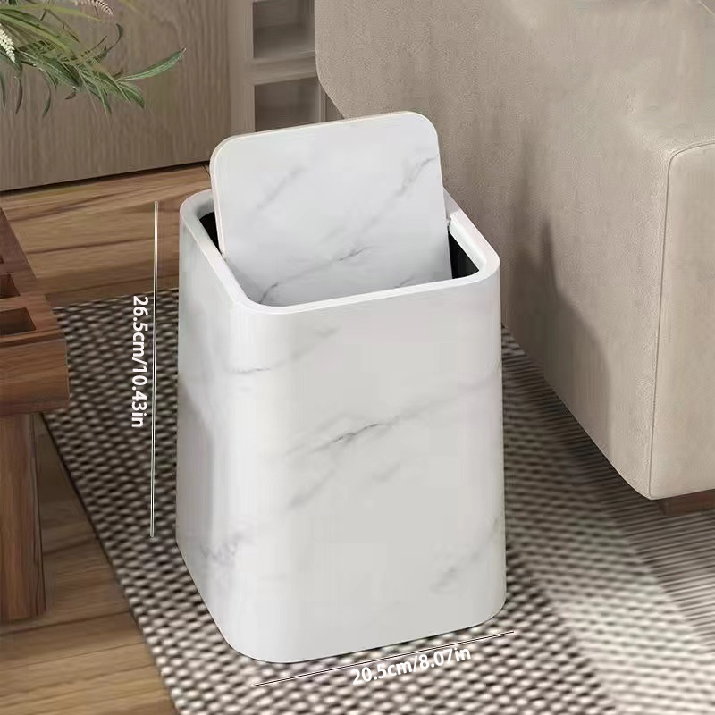 Marble Bin | Elegant Swivel Lid