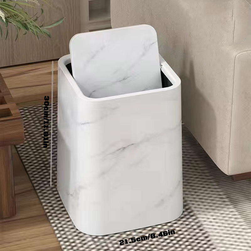 Marble Bin | Elegant Swivel Lid