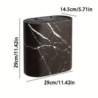 Marble Pattern Bin | Modern Bathroom & Kitchen Bin with Lid