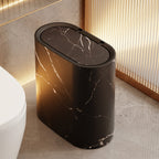 Marble Pattern Bin | Modern Bathroom & Kitchen Bin with Lid