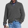 Men's Quarter-Zip Cashmere Blend Sweater