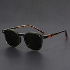 Men's Sunglasses RetroView – Round Tortoiseshell Glasses with Light Frame