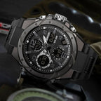 Men’s Military Watch with Analog Digital Display and Features