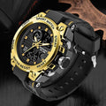 Men’s Military Watch with Analog Digital Display and Features