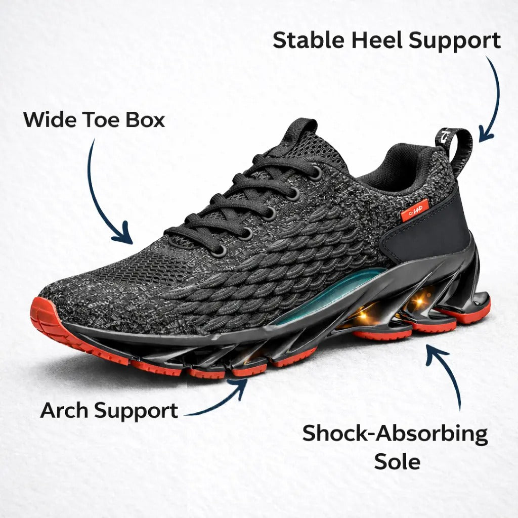 Mens Orthopaedic Athletic Trainers with Supportive Sole
