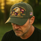 Men’s Veterans Baseball Cap Embroidered Eagle Hat
