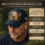 Men’s Veterans Baseball Cap Embroidered Eagle Hat