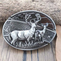 Metal Oval Cowboys Belt Buckle