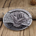 Metal Oval Cowboys Belt Buckle