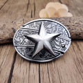 Metal Oval Cowboys Belt Buckle