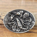 Metal Oval Cowboys Belt Buckle