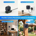 1080P HD Wireless Security Camera with Night Vision and Magnetic Bracket, 71 g Compact