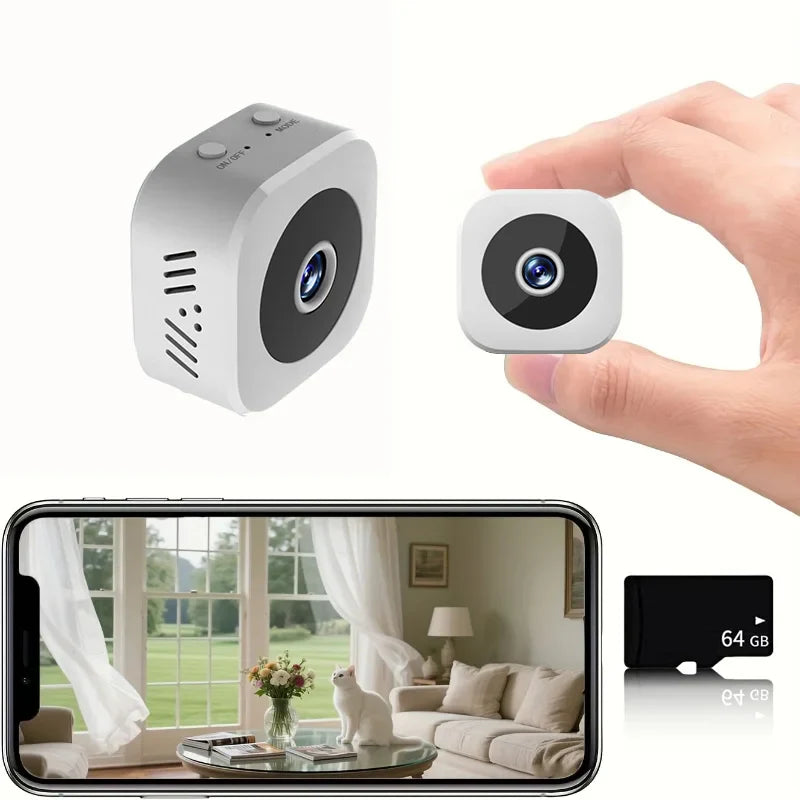 1080P HD Wireless Security Camera with Night Vision and Magnetic Bracket, 71 g Compact