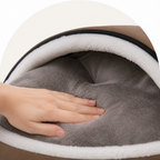 2-in-1 Detachable Plush Fleece Pet House Bed