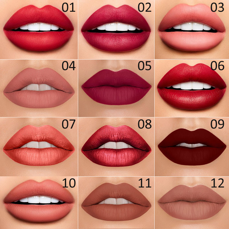 2-in-1 Dual Lipstick & Liner | Matte Texture & Long-Lasting Finish | Highly Pigmented & Waterproof | 12 Colour Variants 