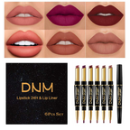 2-in-1 Dual Lipstick & Liner | Matte Texture & Long-Lasting Finish | Highly Pigmented & Waterproof | 12 Colour Variants 