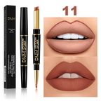 2-in-1 Dual Lipstick & Liner | Matte Texture & Long-Lasting Finish | Highly Pigmented & Waterproof | 12 Colour Variants 