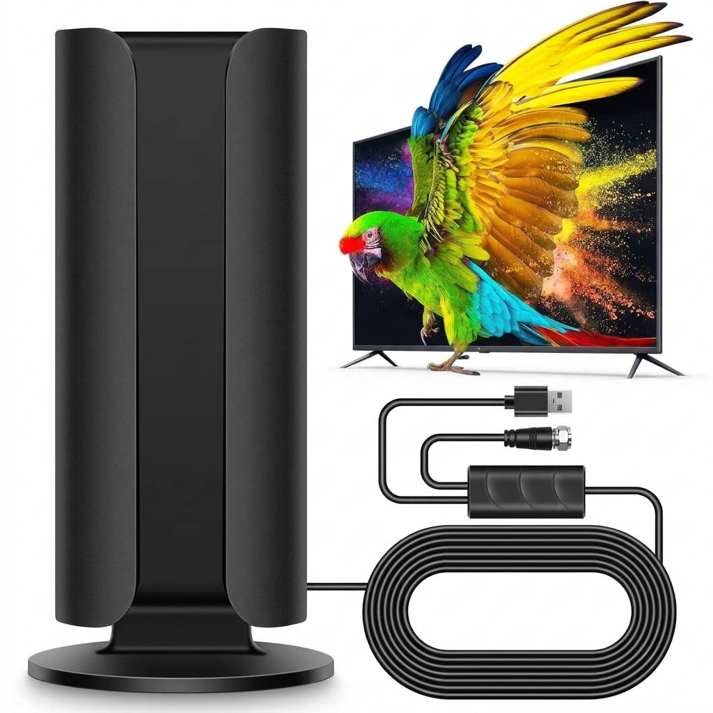 2026 TV Antenna for Smart TV, 5000 km and More Range Digital HD Indoor Outdoor Antenna with Amplifier Signal Booster, Wa