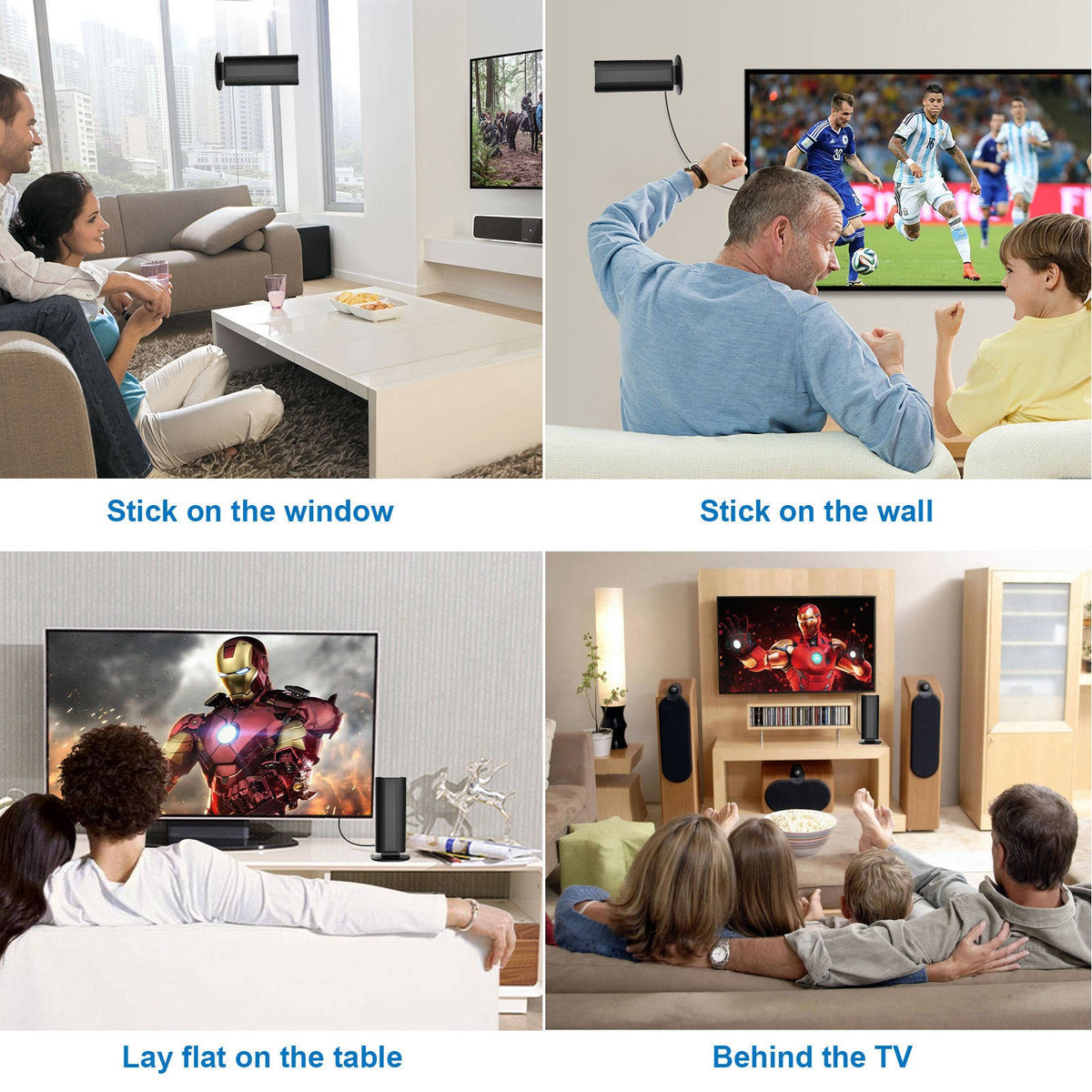 2026 TV Antenna for Smart TV, 5000 km and More Range Digital HD Indoor Outdoor Antenna with Amplifier Signal Booster, Wa