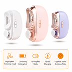 3-in-1 electric nail clipper with cutting, filing and polishing, USB rechargeable