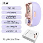 3-in-1 electric nail clipper with cutting, filing and polishing, USB rechargeable