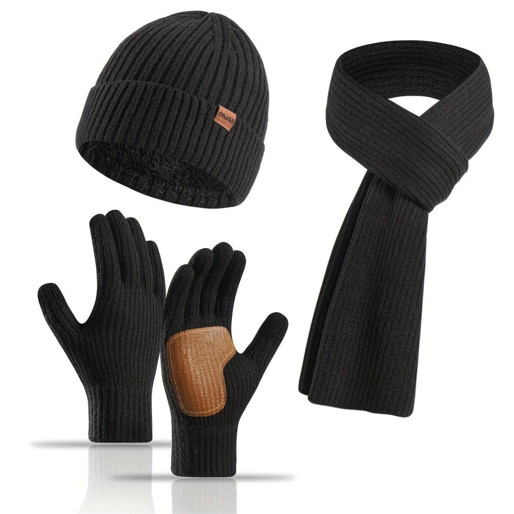 3-Piece Knitted Winter Set for Warmth