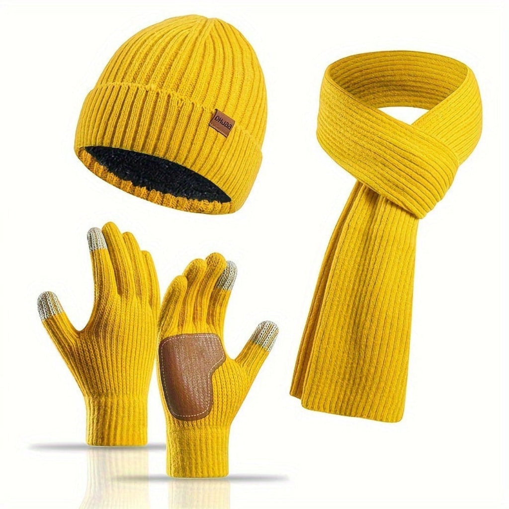3-Piece Knitted Winter Set for Warmth