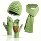 3-Piece Knitted Winter Set for Warmth
