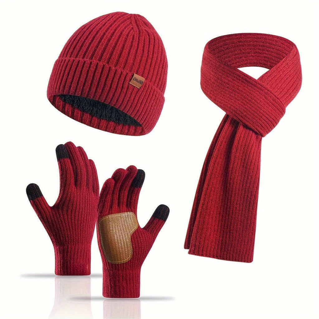 3-Piece Knitted Winter Set for Warmth
