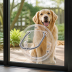 4-Way Locking Noise-Reducing Pet Door (Glass Mount)
