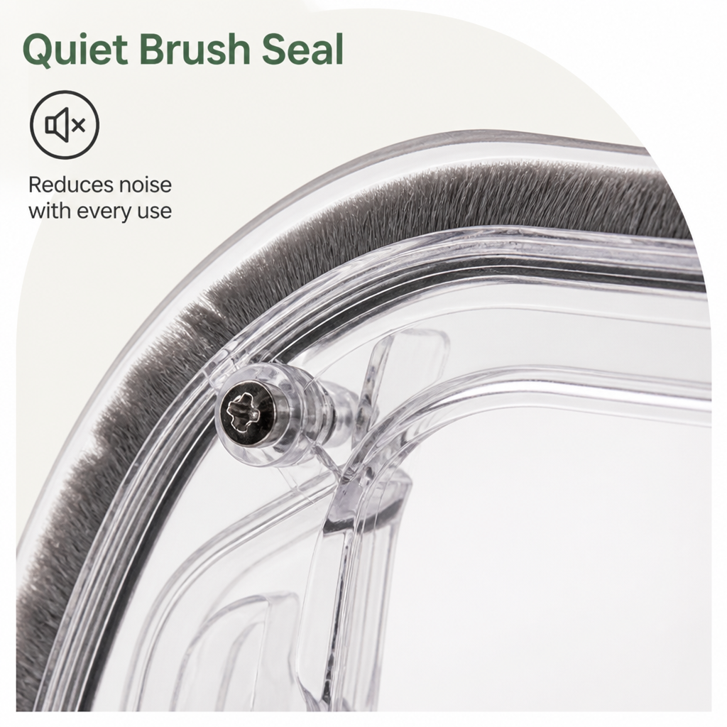 4-Way Locking Noise-Reducing Pet Door (Glass Mount)