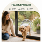 4-Way Locking Noise-Reducing Pet Door (Glass Mount)