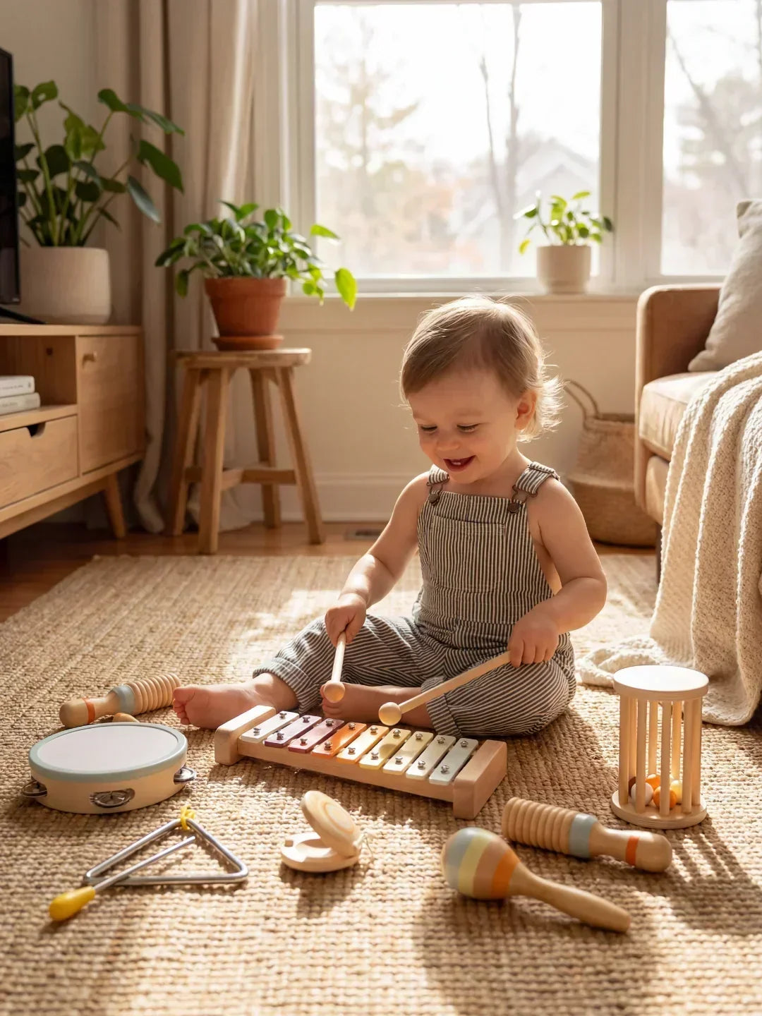 7-in-1 Premium Wooden Baby Musical Instrument Set