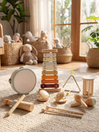 7-in-1 Premium Wooden Baby Musical Instrument Set