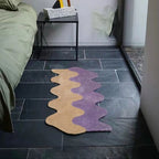 Abstract Colour Block Rug in Cotton-Police