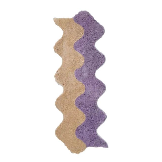 Abstract Colour Block Rug in Cotton-Police