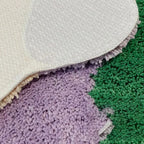 Abstract Colour Block Rug in Cotton-Police