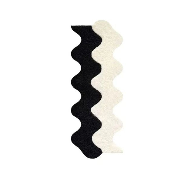 Abstract Colour Block Rug in Cotton-Police