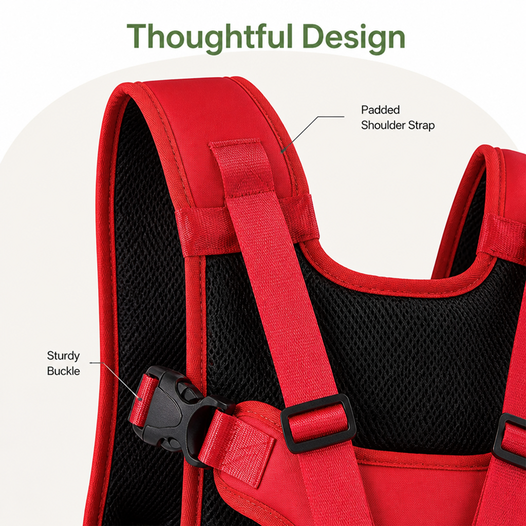 Adjustable Straps & Breathable Mesh Front Carrier Backpack