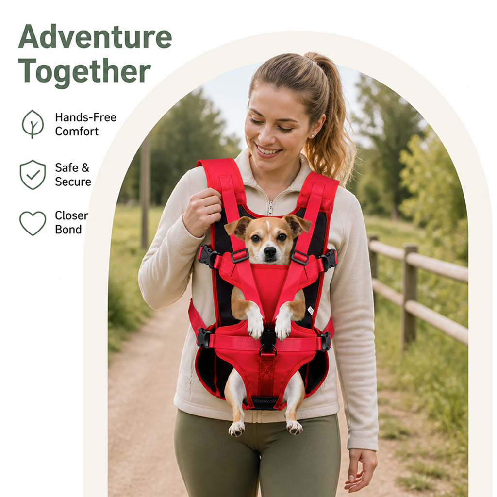 Adjustable Straps & Breathable Mesh Front Carrier Backpack