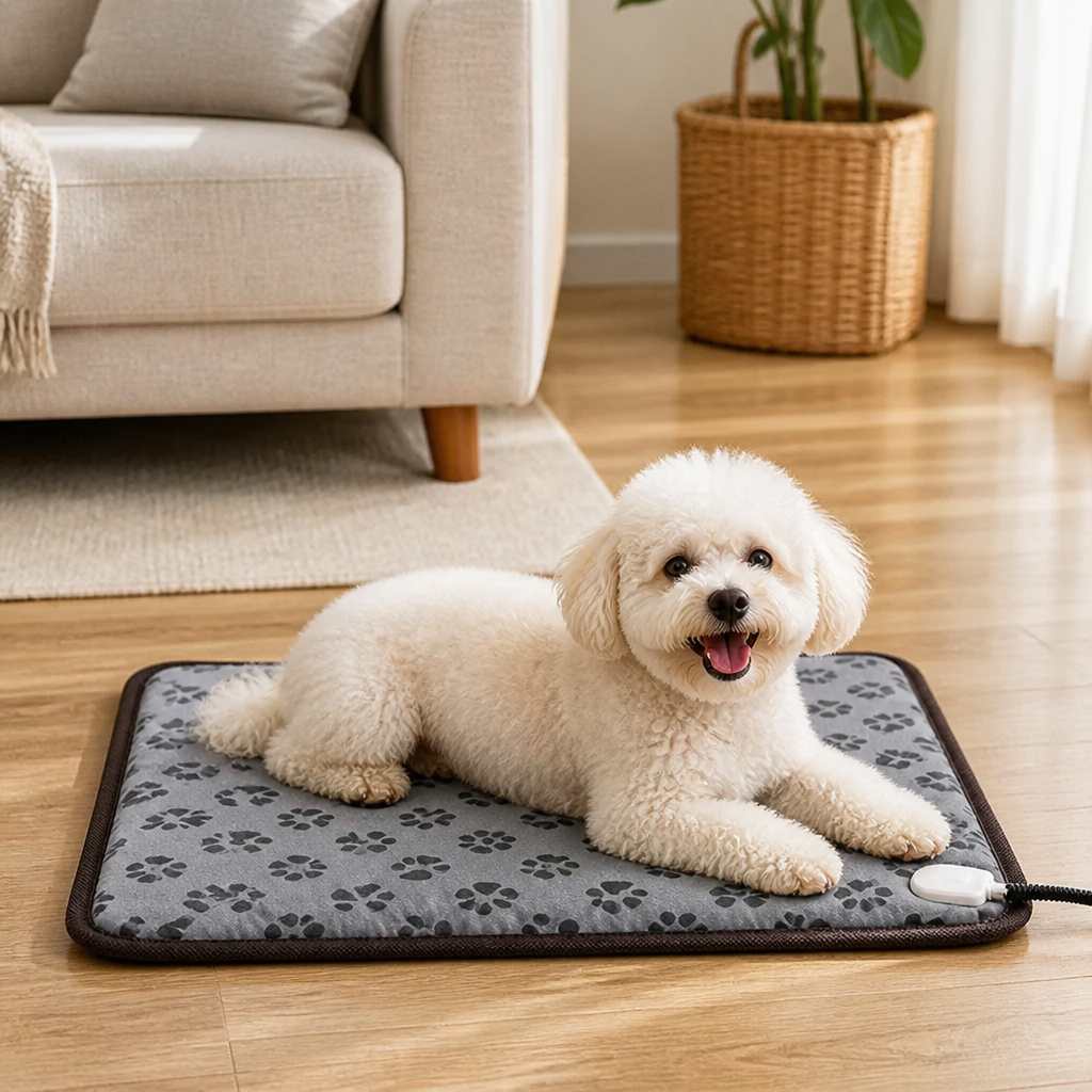 Adjustable Temperature & Waterproof Heated Pet Mat (Overheat Protection)