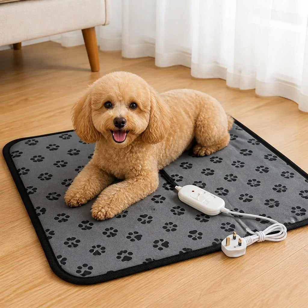 Adjustable Temperature & Waterproof Heated Pet Mat (Overheat Protection)