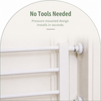 Adjustable Width & Tool-Free Indoor Pet Gate