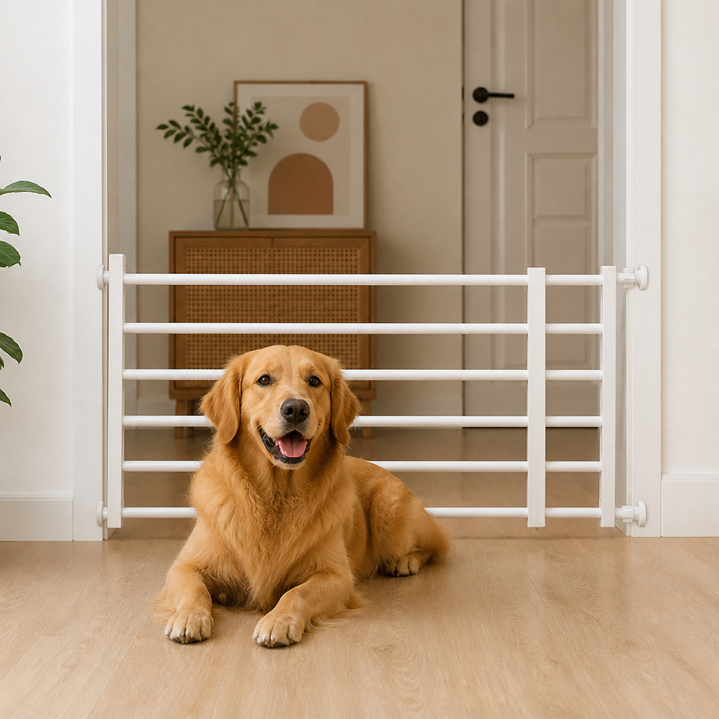 Adjustable Width & Tool-Free Indoor Pet Gate
