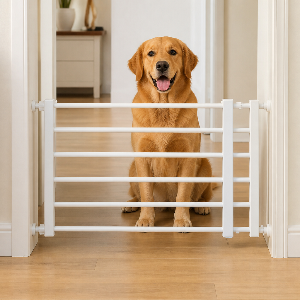 Adjustable Width & Tool-Free Indoor Pet Gate