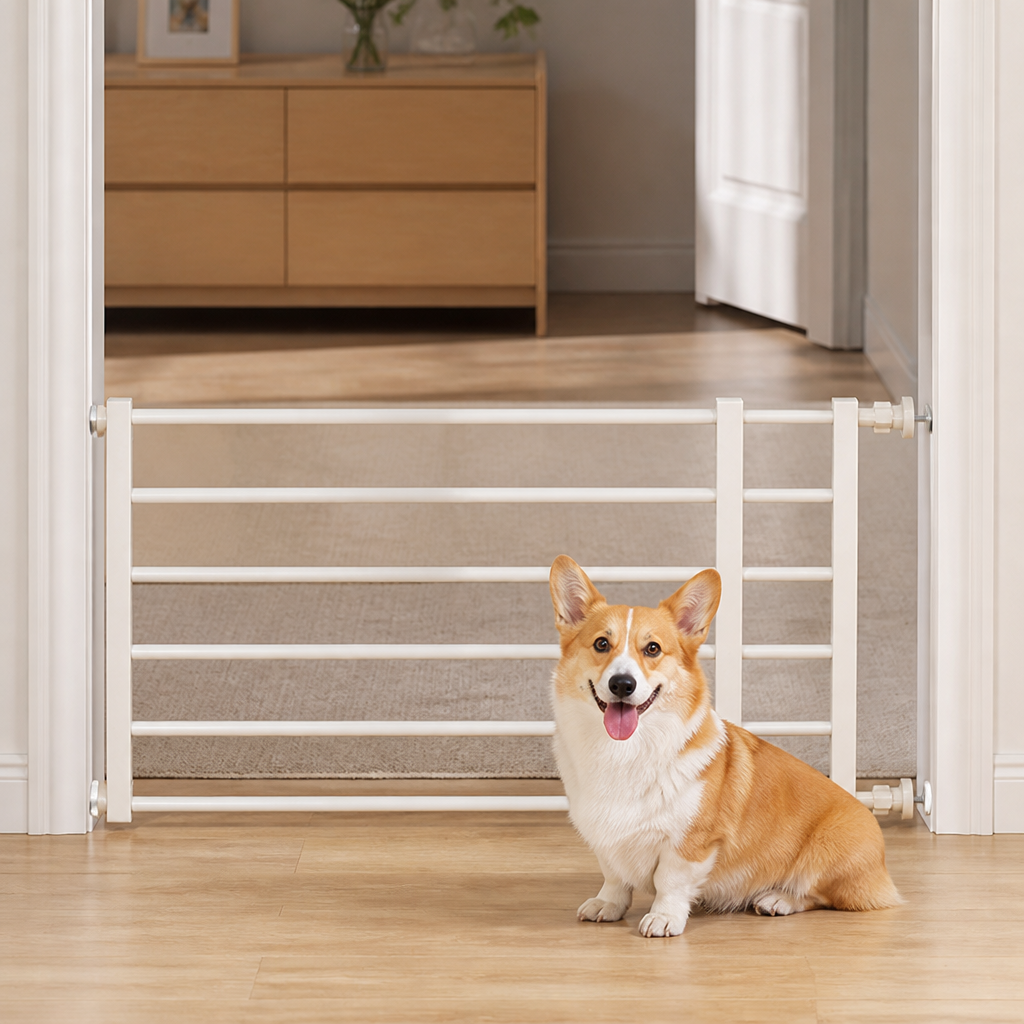 Adjustable Width & Tool-Free Indoor Pet Gate