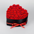 Artificial Rose Bouquet — Heart-Shaped Display Box